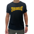 Men's triblend crew neck t-shirt black/yellow