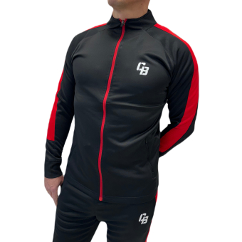 Tracksuit top black/red