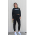 Women's Cropped Sweatshirt black/white