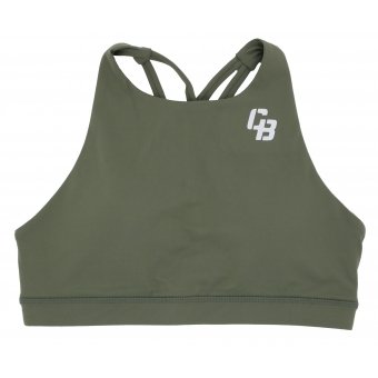 Women's High Neck Bra Army Green