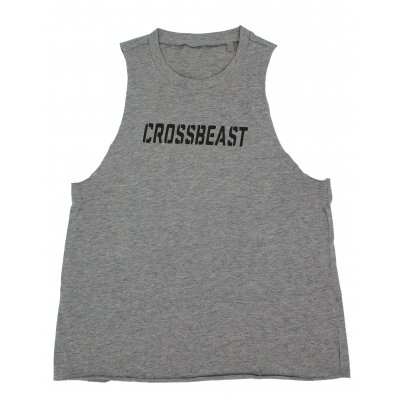 Women's High Neck Tank Heather Grey