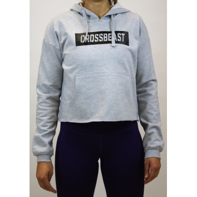 Women's Cropped Hoodie Grey