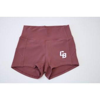 Booty Short High Waist Merlot Red