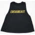 Women's Racerback Cropped Tank Black/Gold