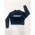 Women's Cropped Sweatshirt black/white