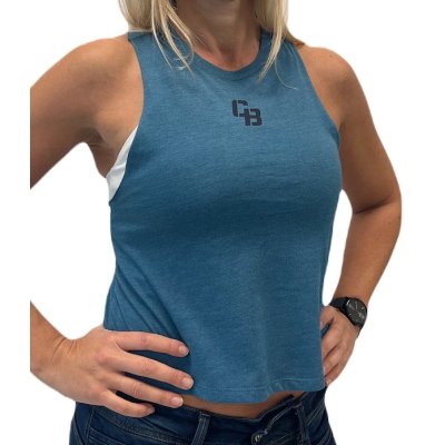 Women's racerback cropped tank deep teal