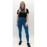 Women's performance azure blue legging