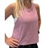 Women's racerback cropped tank heather orchid