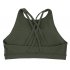 Women's High Neck Bra Army Green