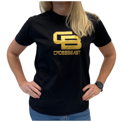 Women's t-shirt black/gold