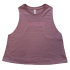 Women's racerback cropped tank heather orchid