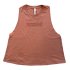 Women's racerback cropped tank heather sunset